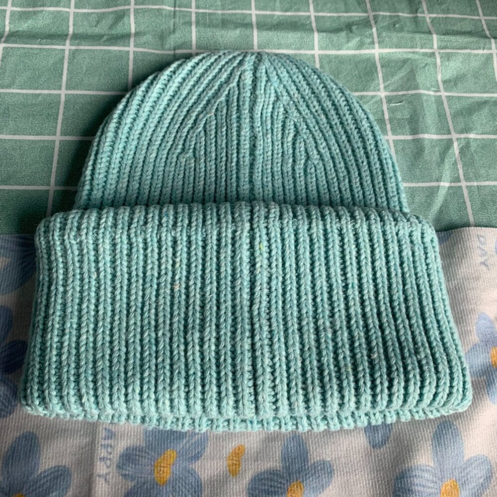 Acne Studios Green Smiley Face Patch Beanie - image 5